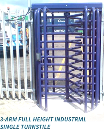 Industrial full-height turnstile installed at a secure South African facility