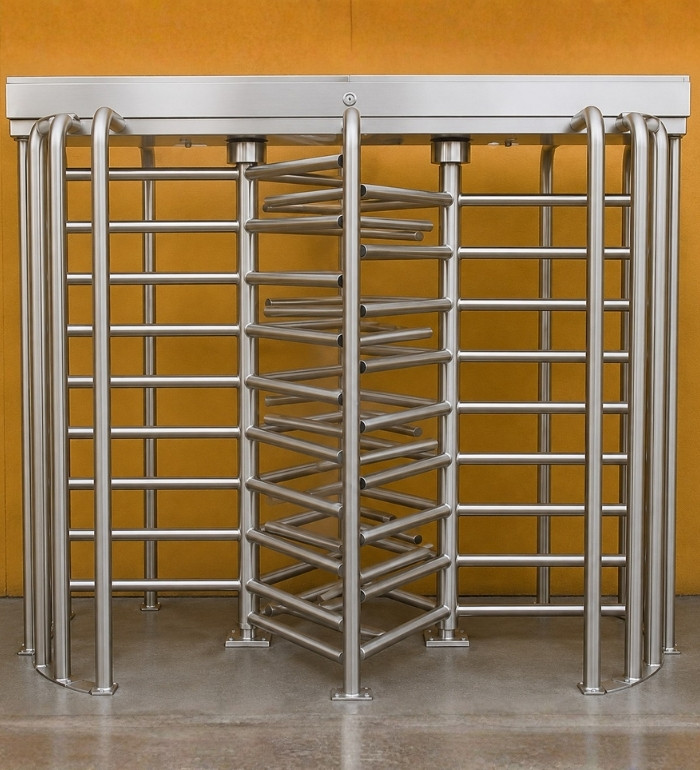 3 arm full height double industrial turnstile